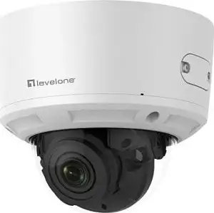 LevelOne IPCam 4xZ Dome Fix Out 8MPH.265IR 13WPoEIP67