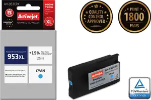 Activejet AH-953CRX ink (replacement for HP 953XL L0S70AE; Premium; 50 ml; black)