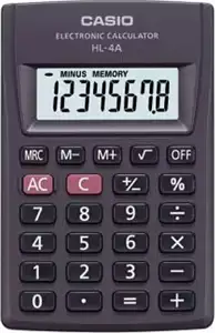 CASIO HL-4A-B 8-digit pocket calculator 56x87mm black