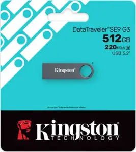 Kingston USB flash drive DataTraveler SE9 G3 - USB 3.2 Gen 1 - 512 GB - black