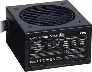 Napajanje MS Core M750B 750W 80+ ATX aktivni PFC PCIe 5.1 12+4 pin 120mm ventilator, crno