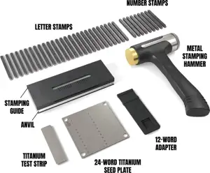 Seed backup, Stamp Seed Deluxe Titanium Seed stamping Kit, 24w