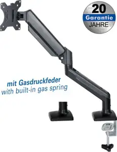 Transmedia Full-motion desk stand with gas spring