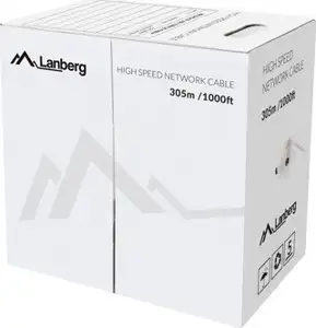LANBERG CABLE UTP CAT.5E 305M WIRE CU GRAY FLUKE