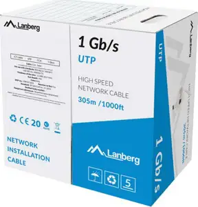 LANBERG LAN UTP 1GB/S 305M WIRE CCA GREY