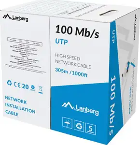 LANBERG LAN UTP CABLE 100MB/S 305M WIRE CCA BLUE