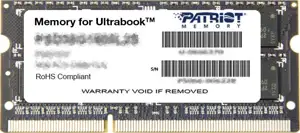 Patriot Signature Line 8GB DDR3-1600 SODIMM PC3-12800 CL11, 1.5V