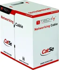 Techly F/UTP Hank Cable Cat.5E CCA 305m Solid Outdoor Black ITP8-RIS-0305LO