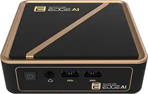 Mini PC Sapphire Edge AI 340 Barebone WiFi BT bez RAM SSD, VESA, adapter, 4H020-06-40G
