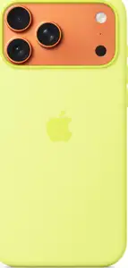 Apple iPhone 17 Pro Max Silicone Case with MagSafe neon yellow