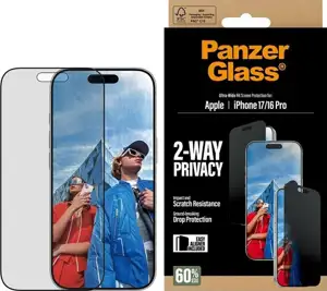 PanzerGlass Ultra-Wide Fit EasyAligner do Apple iPhone 17/16 Pro crna