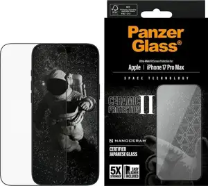 PanzerGlass Ceramic II Ultra-Wide Fit EasyAligner do Apple iPhone 17 Pro Max