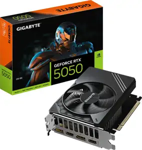 GIGABYTE GeForce RTX 5050 D6 8G Graphics Card - 8GB GDDR6, 128bit, PCI-E 5.0, 2572MHz Core Clock, 2 x DP, 2 x HDMI, NVIDIA DLSS 4, GV-N5050D6-8GD