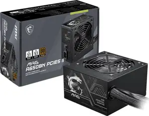 MSI MAG A650BN PCIE5 II power supply unit 650 W 20+4 pin ATX ATX Black