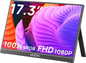 Portable monitor 17.3'' (44 cm) FullHD IPS 60Hz, mHDMI, USB-C, Speakers, ARZOPA A1M