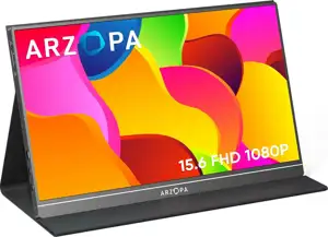 Portable monitor 15.6'' (40 cm) FullHD IPS 60Hz, mHDMI, USB-C, Speakers, ARZOPA S1 TABLE