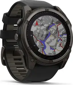 Garmin fenix 8 51mm Solar Graphit/Titan Carbongrau Silikon-Armband