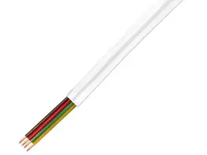 Tel. kabel plosnati 4-žilni, bijeli - pak. 100 m