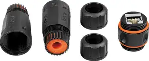 Spojnica RJ45 Ž -> RJ45 Ž 1:1, Cat.6a STP, outdoor IP68