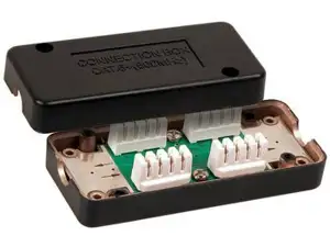 Spojna kutija, Cat.7 STP, LSA+ terminals, metalizirano PVC kućište, crna