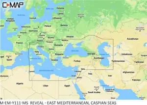 C-MAP REVEAL East Mediterranean & Caspian Seas – Premium nautička karta, M-EM-Y111-MS