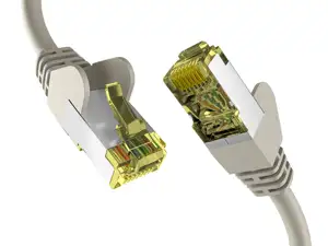 S/FTP prespojni kabel Cat.6a LSZH Cu AWG27, sivi, 25,0 m