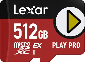 MicroSDXC Express card Lexar PLAY PRO, 7.1, 512GB, 900MB/s, V30