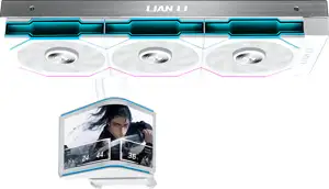 AIO Liquid Cooler Lian Li HydroShift II OLED Curved 360 TL FLEX, White