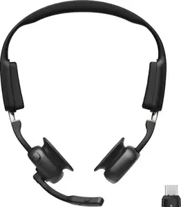 Slušalice Shokz OpenMeet bežične Bluetooth Bone Conduction s USB-C adapterom, crne, C610-AC-BK-EU-000