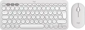 Logitech Wireless KeyboardMouse Pebble 2 Combo white