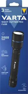 LED svjetiljka Varta Night Cutter Pro F20R 1000 lm, punjiva, USB-C, crna