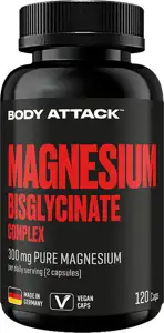 Body Attack Magnesium Bisglycinate, 120 capsules