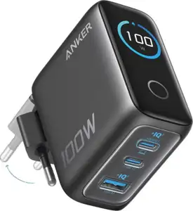 ANKER Charger 100W inkl. Display 2x USB-C 1x USB-A grey