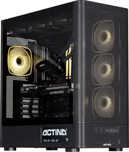 Actina 5901443440260 PC AMD Ryzen™ 7 9850X3D 32 GB DDR5-SDRAM 2 TB SSD NVIDIA GeForce RTX 5090 Windows 11 Home Midi Tower Black