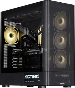 Actina 5901443440246 PC AMD Ryzen™ 9 9900X3D 32 GB DDR5-SDRAM 1 TB SSD NVIDIA GeForce RTX 5070 Ti Windows 11 Home Midi Tower Black