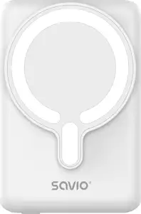 Savio BA-13 power bank 10000 mAh Wireless charging White
