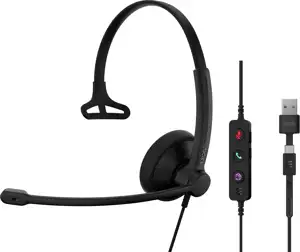 EPOS 1001419 headset, wired, headband, office/call center, USB Type-C / USB Type-A, black