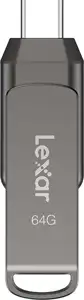 USB Flash Drive Lexar JumpDrive Dual Drive D400, 64GB, USB 3.1 Type-C, 130 MB/s