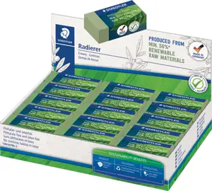 Gumica Mars Staedtler 526 83-5 reciklirana zelena-KOMAD!!