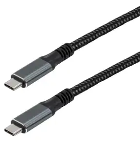 Transmedia USB C 3.2 cable with E-Marker chip, 1m
