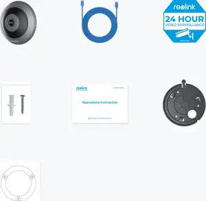 Reolink Fisheye Series P520 - 6MP Indoor Fisheye PoE Camera, 360° View, Multiple Display Modes, Person Detection
