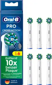 Zamjenske glave za električnu četkicu Oral-B Pro CrossAction, 6 kom, bijeli