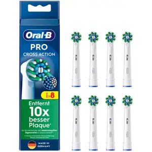 Zamjenske glave za električnu četkicu Oral-B Pro CrossAction, 8 kom, bijeli