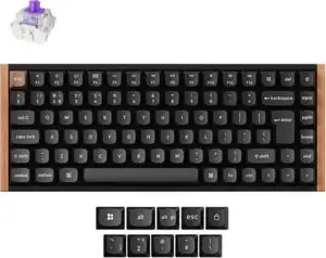 Tipkovnica Keychron K2H-F1 Black Wooden RGB75% Layout/BT/2.4GHz/Nebula Sw/Gateron 2.0 Mag Swc