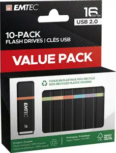 STICK Emtec USB2.0 K100 16GB P10 10-pack color box retail