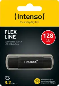STICK Intenso Flex Line 128 GB (schwarz, USB-C und USB-A)