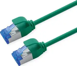 Roline S/FTP (PiMF) Data Center mrežni kabel, Cat.6A (Class EA), slim, LSOH, tangle free, 0.5m, zeleni