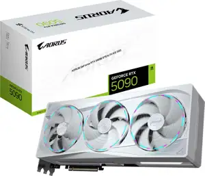 GIGABYTE Video Card NVIDIA GeForce RTX 5090 STEALTH ICE 32G (32GB GDDR7/512bit, PCI-E 5.0, Recommended PSU 1000W, 3xDP, 1xHDMI) ATX