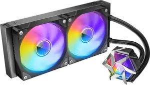 AZZA vodeno hlađenje AiO 240mm HEX ARGB CPU hladnjak crni
