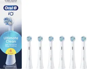 Zamjenske glave za električnu četkicu Oral-B iO Ultimate Clean, 6 kom, bijele